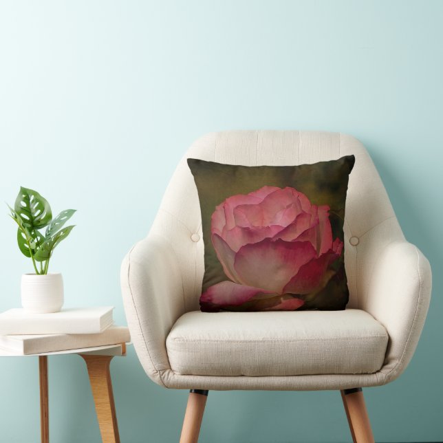 Almofada Travesseiro decorativo rosa forte texturizado (Cadeira)