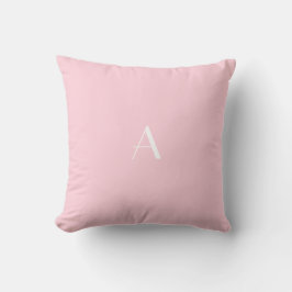 Almofada Travesseiro decorativo Rosa Pastel com Monograma B