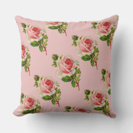 Almofada Travesseiro decorativo Rosa Rosa Rosa Rosa Vintage