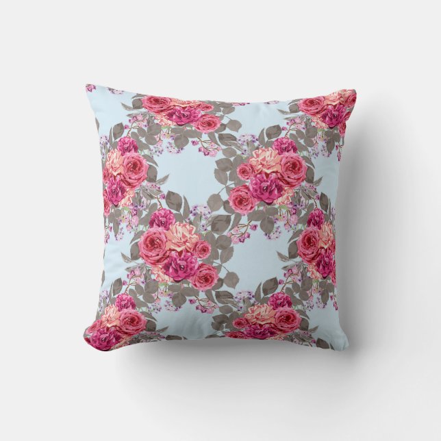 Almofada Travesseiro decorativo rosa Spray (Frente)