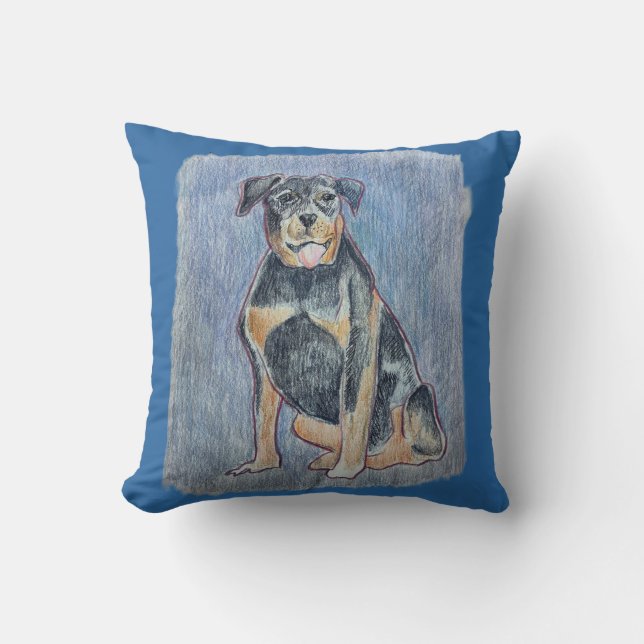 Almofada Travesseiro decorativo Rottweiller (Frente)