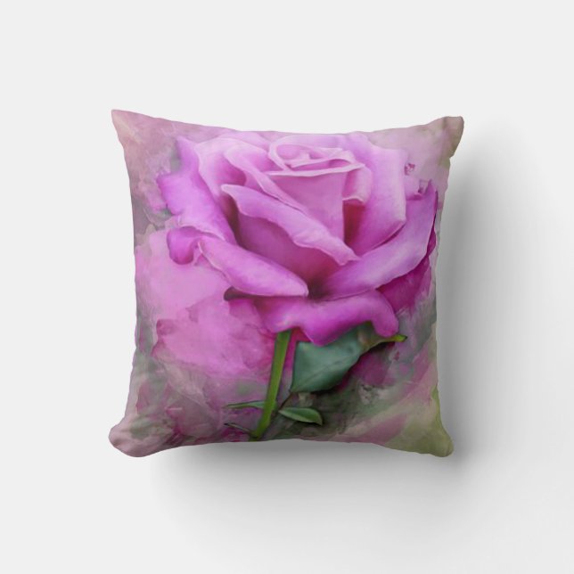 Almofada travesseiro decorativo roxo. (Frente)