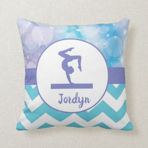 Almofada Travesseiro decorativo roxo da ginástica do Aqua