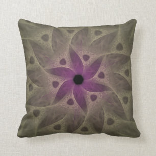 Almofada Travesseiro decorativo roxo do abstrato da flor