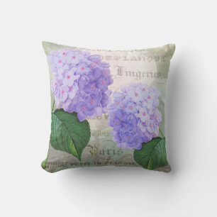 Almofada Travesseiro decorativo roxo do Hydrangea de