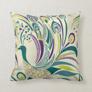 Almofada Travesseiro decorativo roxo do redemoinho do pavã