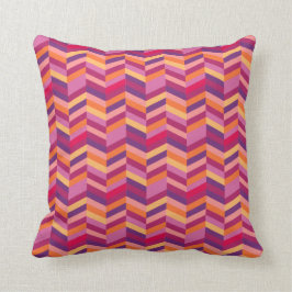 Almofada travesseiro decorativo roxo e alaranjado da viga
