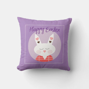 Almofada Travesseiro decorativo Roxo felz pascoa