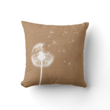 Travesseiro decorativo Rustic Burlap Dandelion
