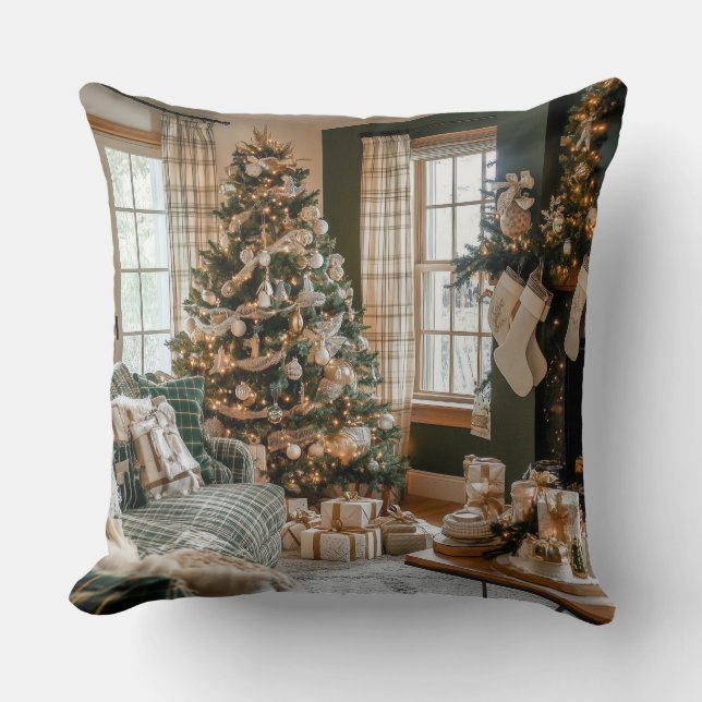 Almofada Travesseiro decorativo Rustic Christmas Gift (Frente)