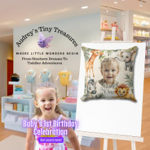 Travesseiro decorativo Safari de Primeiro Aniversá