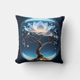 Almofada Travesseiro decorativo Serene Lotus Tree Globe