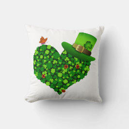 Almofada Travesseiro decorativo Shamrock Heart