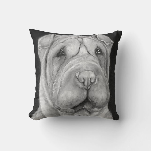 Almofada Travesseiro decorativo - Shar-Pei Chinês (Frente)