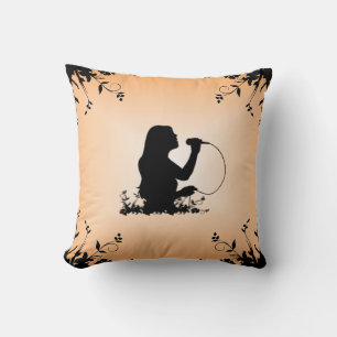 Almofada Travesseiro decorativo Silhouette Mojo, cantora fe