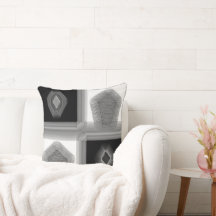 travesseiro decorativo "Simplístico em Preto e Bra