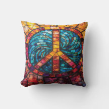 Travesseiro Decorativo Sinal de Paz Mosaico