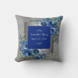 Almofada Travesseiro Decorativo Sinfonia de Pétalas Prata e