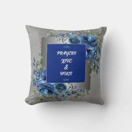 Almofada Travesseiro Decorativo Sinfonia de Pétalas Prata e