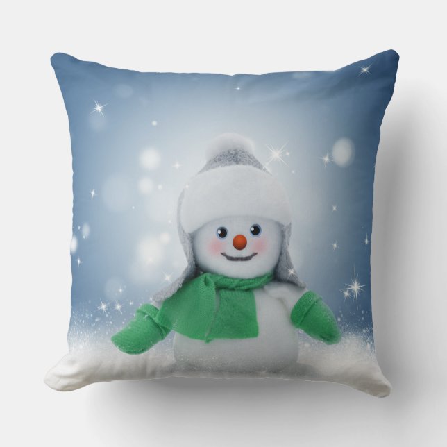 Almofada Travesseiro decorativo Snowman (Frente)