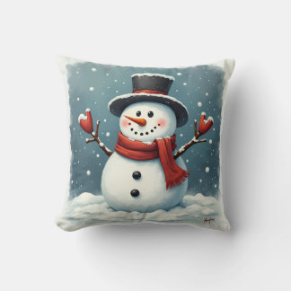 Almofada Travesseiro decorativo Snowman