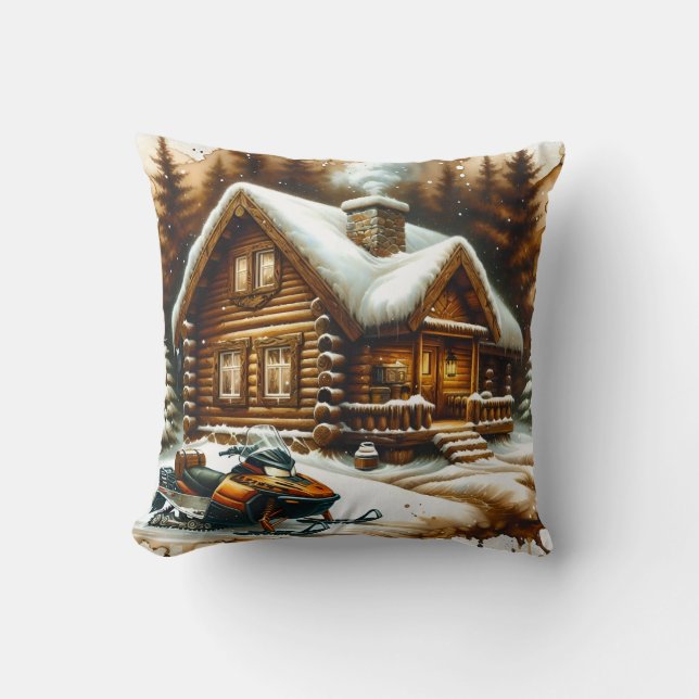 Almofada Travesseiro decorativo Snowmobile (Frente)