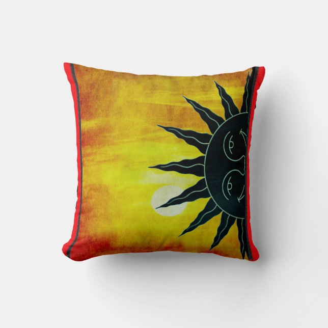 Almofada Travesseiro decorativo solar sorridente (Frente)