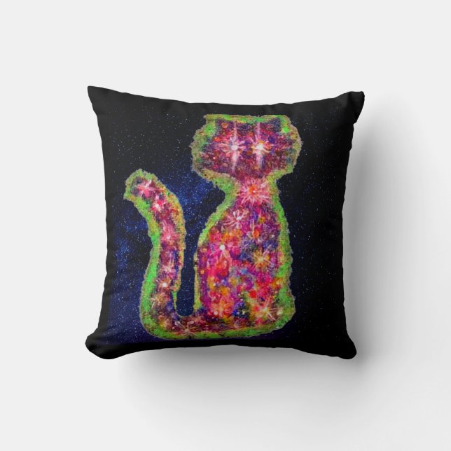 Almofada Travesseiro decorativo Star Cat (Frente)