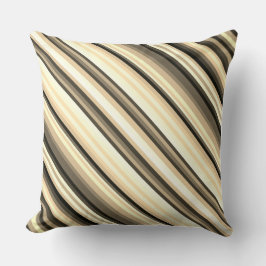 Almofada Travesseiro decorativo Stripey Sepia 20" x 20"
