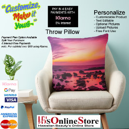 Almofada Travesseiro decorativo Sunset Beach Polyester 42