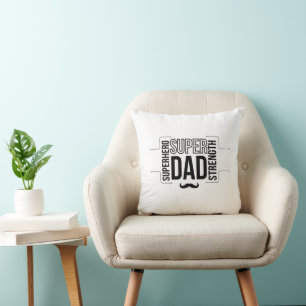 Almofada Travesseiro decorativo Super Pai preto simples