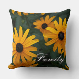 Almofada Travesseiro decorativo Susan Flower de olhos negro