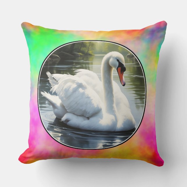 Almofada Travesseiro decorativo Swan Elegante (Frente)