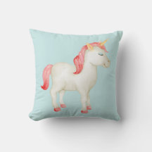 Travesseiro decorativo Teal Unicorn