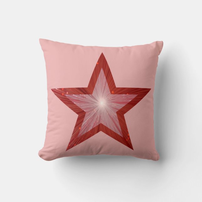 Almofada Travesseiro decorativo 'Texto' da Estrela Vermelha (Frente)