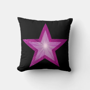 Almofada Travesseiro decorativo 'Texto' Preto com Estrela R