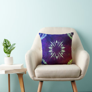 Almofada Travesseiro Decorativo Tie Dye Roxo