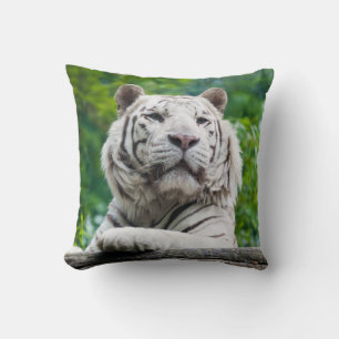 Almofada Travesseiro decorativo Tigre Branco