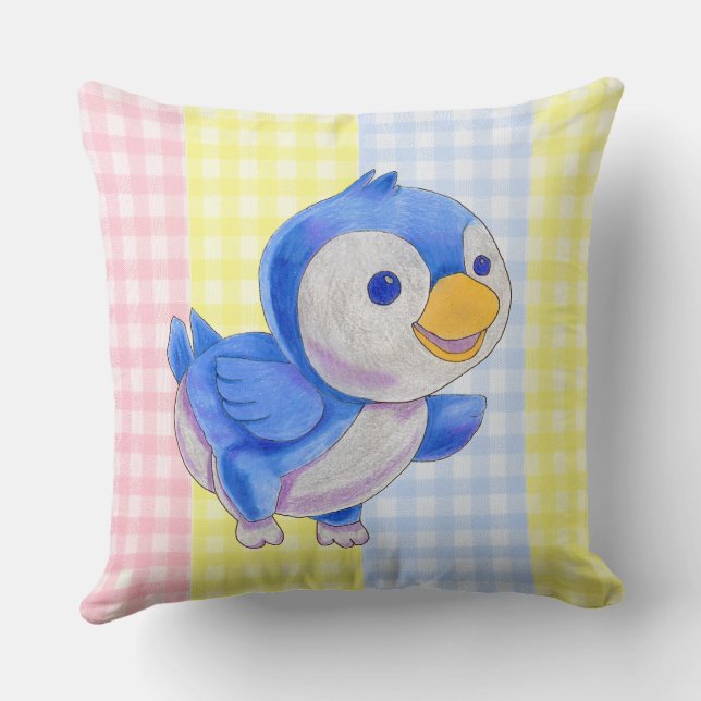 Almofada Travesseiro decorativo Toy Bird Gingaham (Verso)