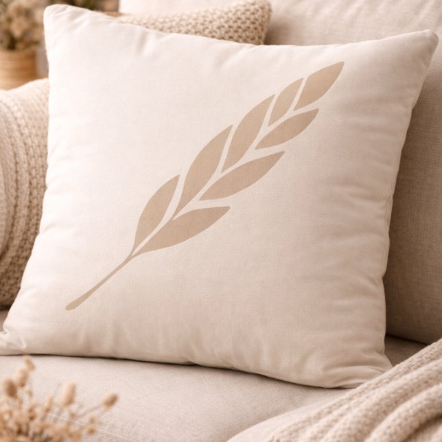 Almofada Travesseiro Decorativo Trançado Creme Calmo (Cream tones with subtle braid patterning add depth without noise to modern interiors)