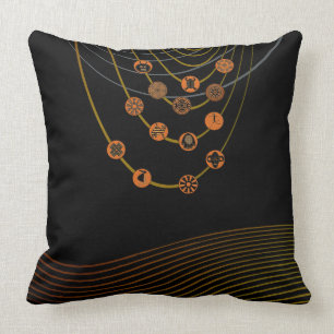 Almofada Travesseiro decorativo tribal 20" dos símbolos x