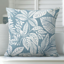 Travesseiro decorativo tropical azul-aqua