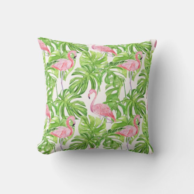 Almofada Travesseiro decorativo Tropical Flamingo Pattern (Frente)