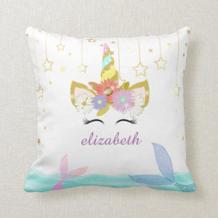 Almofada Travesseiro decorativo unicórnio da sereia do arco