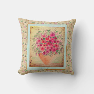 Almofada Travesseiro Decorativo - Vaso de Flores em Mídia M