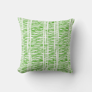 Almofada Travesseiro decorativo verde & branco do weave
