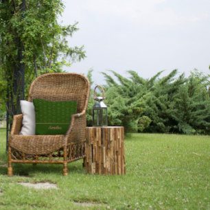 Almofada Travesseiro decorativo verde com círculo de aquare