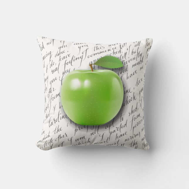 Almofada Travesseiro decorativo Verde da Apple (Frente)