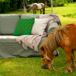 Almofada Travesseiro decorativo verde de papoila-de-flores 