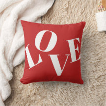 TRAVESSEIRO DECORATIVO vermelho AMOR
